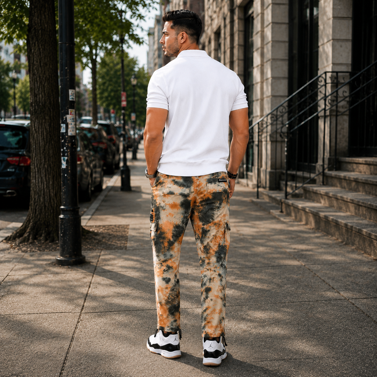 Billionaire Boys Club Men’s Tie-Dye Cargo Pants, Size 34.