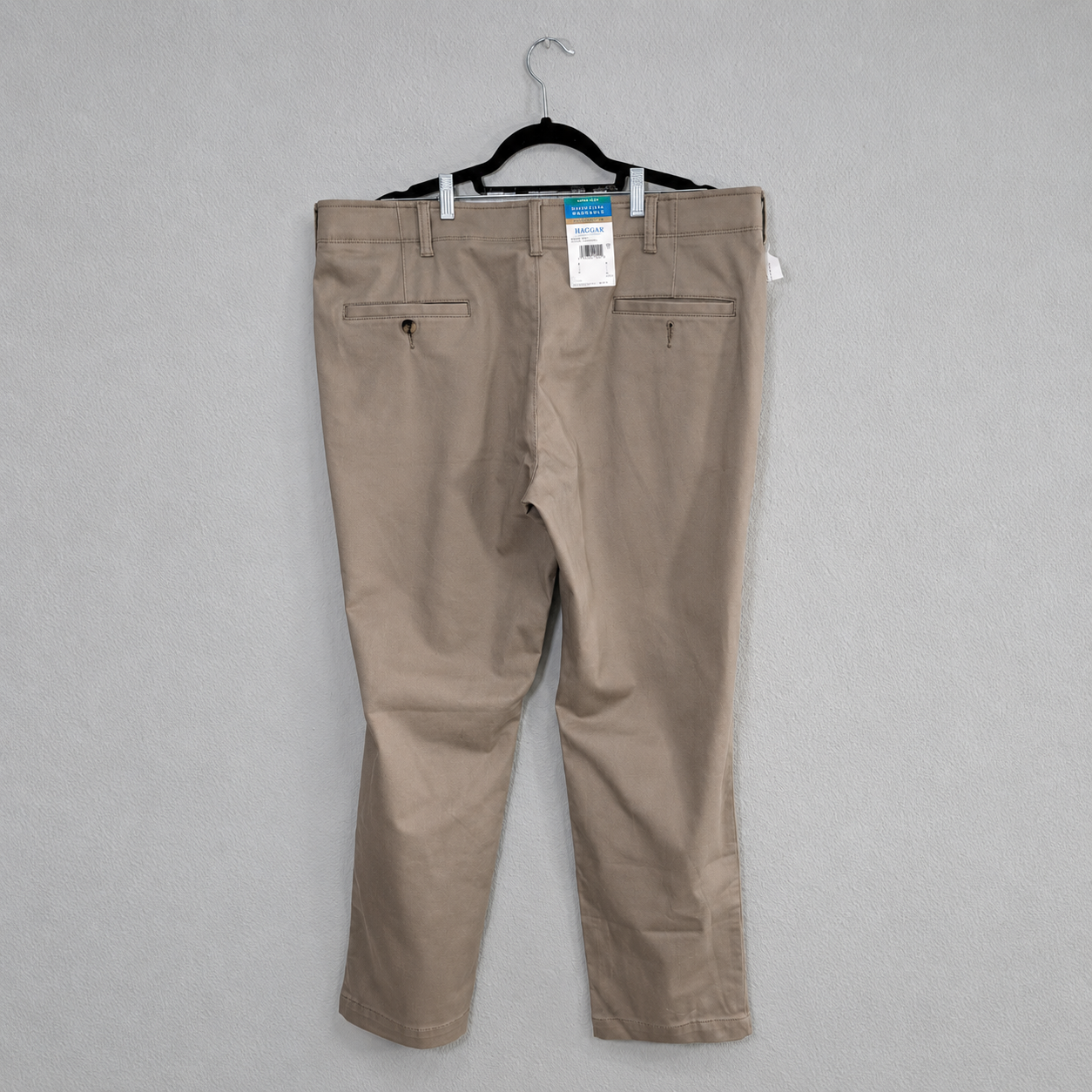Haggar Men's Comfort Dress Pants Khaki Tan Size 38x29.