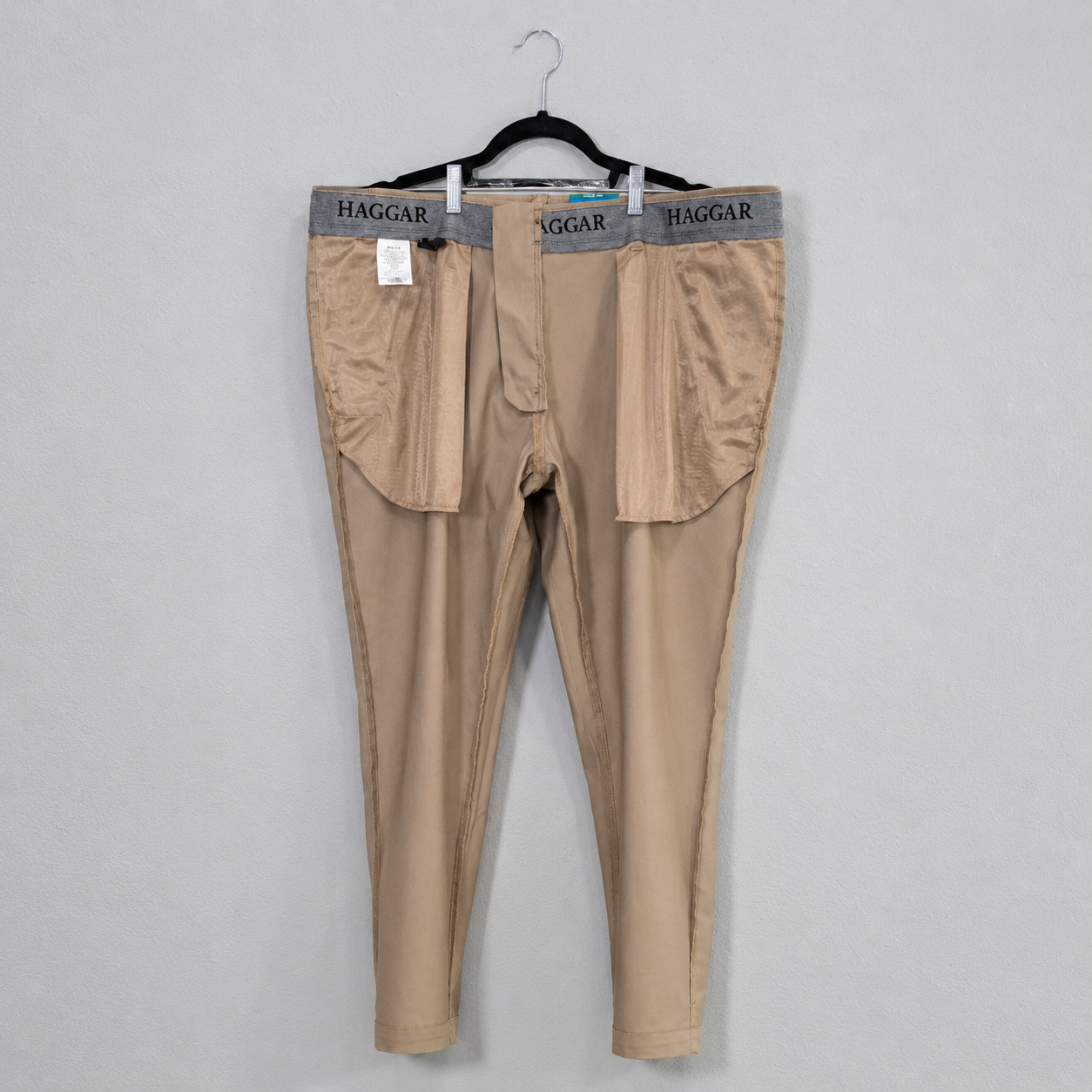 Haggar Men's Comfort Dress Pants Khaki Tan Size 38x29.