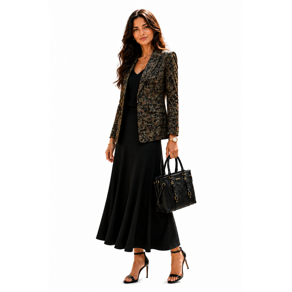 Lolita Pocket Women’s Animal Print Blazer Size S New With Tags Soft Lined Jacket
