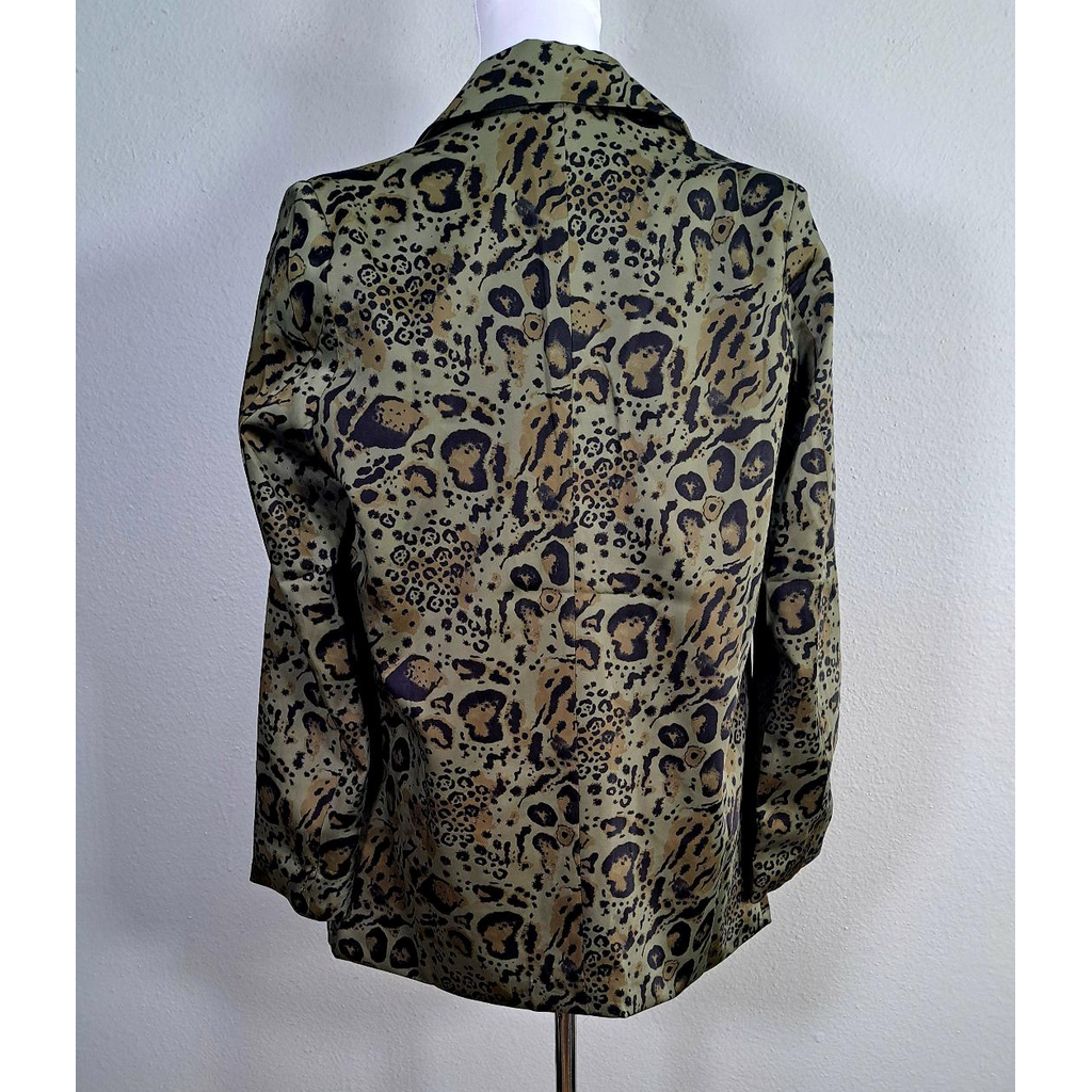 Lolita Pocket Women’s Animal Print Blazer Size S New With Tags Soft Lined Jacket