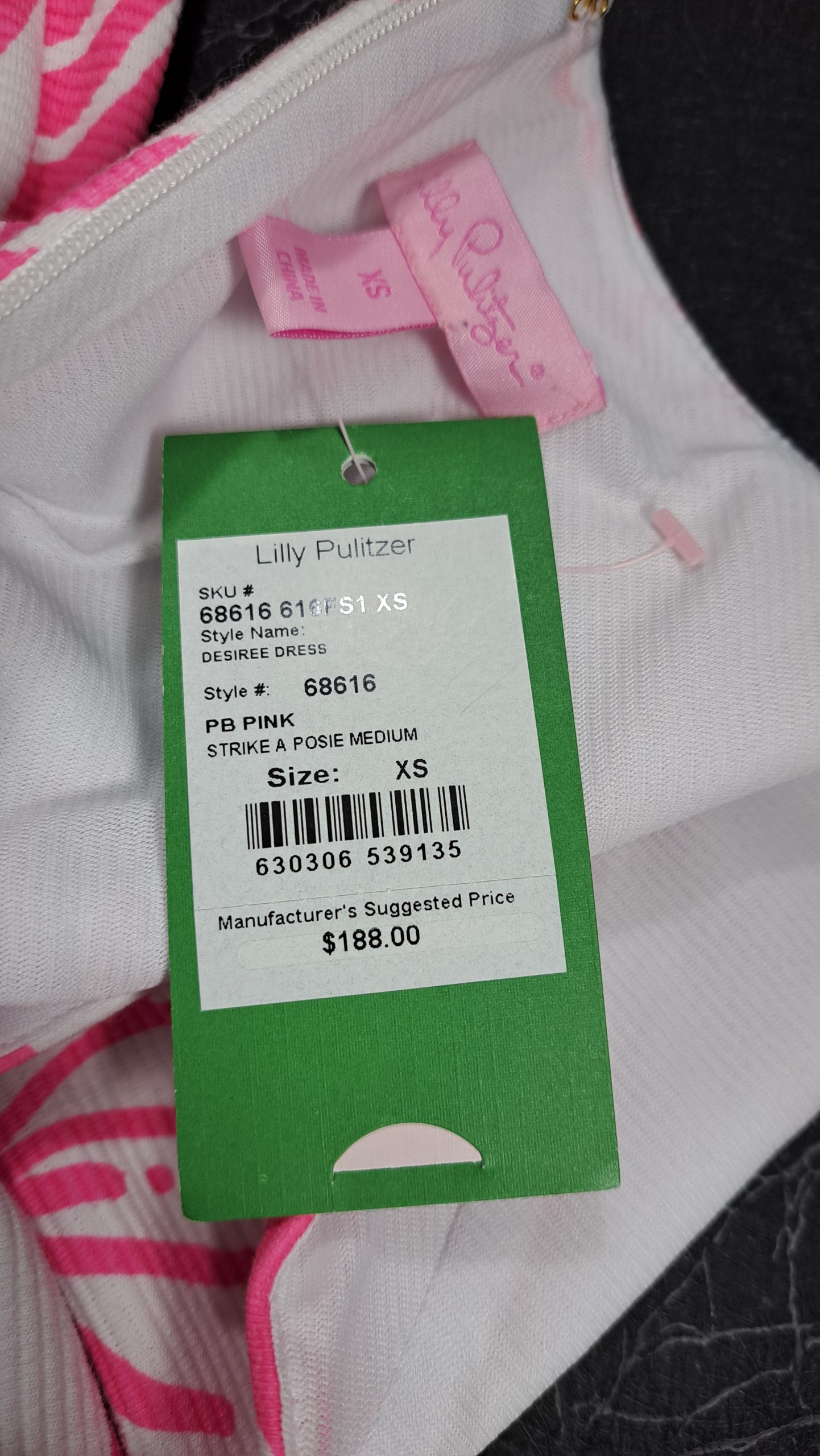Lilly Pulitzer Desiree Dress XS Pink Strike A Posie Floral Sheath Cap Sleeve NWT.