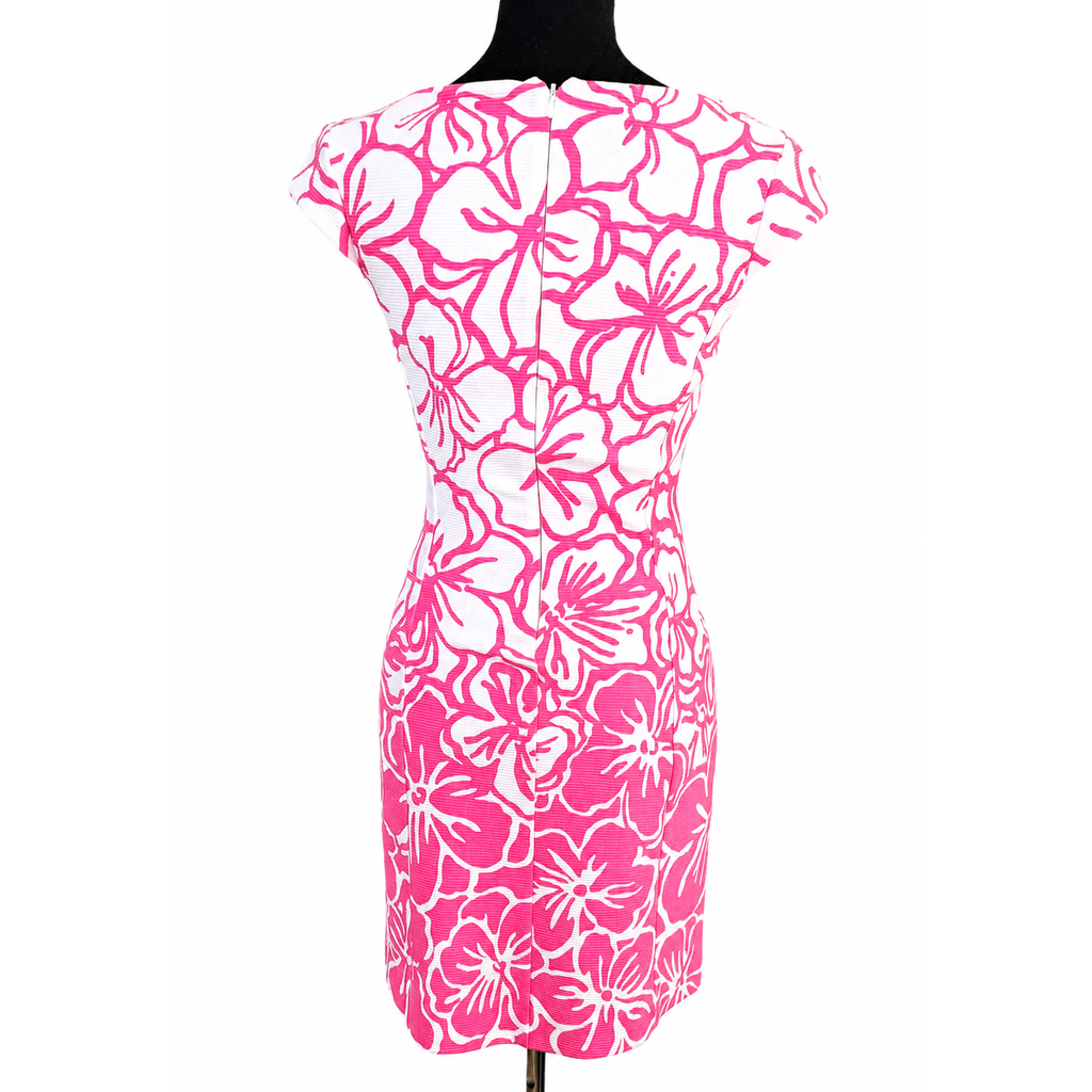 Lilly Pulitzer Desiree Dress XS Pink Strike A Posie Floral Sheath Cap Sleeve NWT.