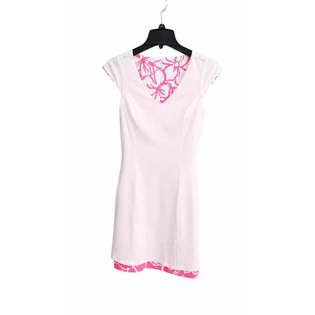 Lilly Pulitzer Desiree Dress XS Pink Strike A Posie Floral Sheath Cap Sleeve NWT.