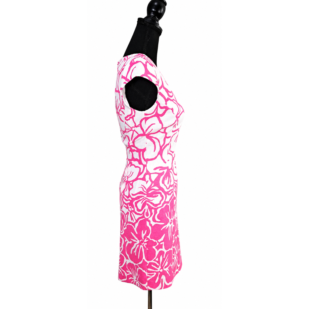 Lilly Pulitzer Desiree Dress XS Pink Strike A Posie Floral Sheath Cap Sleeve NWT.